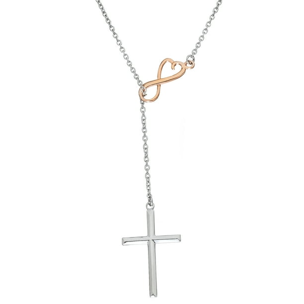 Infinity Cross Multi-strand Necklace Chain Crucifix Pendant Infinity Cross Multi-strand Necklace Chain Crucifix Pendant